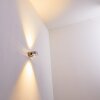 Rio Licht omhoog & omlaag, Wandlamp, Wandarmatuur met lens LED Zilver, 2-lichts
