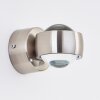 Rio Licht omhoog & omlaag, Wandlamp, Wandarmatuur met lens LED Zilver, 2-lichts