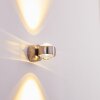 Rio Licht omhoog & omlaag, Wandlamp, Wandarmatuur met lens LED Zilver, 2-lichts
