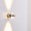 Rio Licht omhoog & omlaag, Wandlamp, Wandarmatuur met lens LED Zilver, 2-lichts