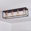 Malao Plafondlamp Roségoud, Zwart, 4-lichts