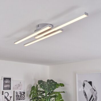 Mohlin Plafondlamp LED Nikkel mat, 3-lichts