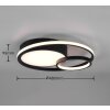 Reality Vuelta Plafondlamp LED Zwart, 1-licht
