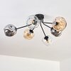 Ripoll Plafondlamp, Kogellampje Amber, Duidelijk, Rookkleurig, 6-lichts