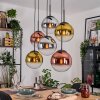 Gastor Hanglamp, Kogellampje, Hanglamp Chroom, Goud, Duidelijk, Koperkleurig, Rookkleurig, 6-lichts