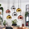 Gastor Hanglamp, Kogellampje, Hanglamp Chroom, Goud, Duidelijk, Koperkleurig, Rookkleurig, 6-lichts
