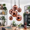 Gastor Hanglamp, Kogellampje, Hanglamp Koperkleurig, 6-lichts