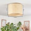 Sabadim Plafondlamp Beige, Natuurlijke kleuren, 1-licht