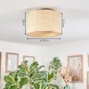 Sabadim Plafondlamp Beige, Natuurlijke kleuren, 1-licht