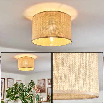 Sabadim Plafondlamp Beige, Natuurlijke kleuren, 1-licht