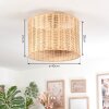 Cavaca Plafondlamp Natuurlijke kleuren, 1-licht
