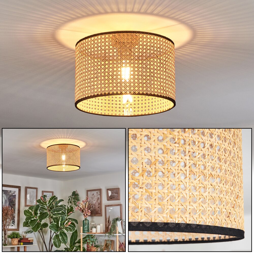 Ramila Plafondlamp Natuurlijke kleuren, Zwart, 1-licht main product photo