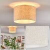 Bassagoda Plafondlamp Beige, Wit, 1-licht