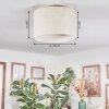 Bassagoda Plafondlamp Beige, Wit, 1-licht