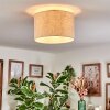 Bassagoda Plafondlamp Beige, Wit, 1-licht