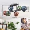 Ripoll Plafondlamp, Kogellampje Blauw, Groen, Koperkleurig, 6-lichts