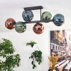 Ripoll Plafondlamp, Kogellampje Blauw, Groen, Koperkleurig, 6-lichts