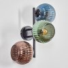 Koyoto Kogellampje, Wandlamp Blauw, Groen, Koperkleurig, 3-lichts
