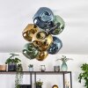 Ripoll Plafondlamp, Kogellampje Blauw, Goud, Groen, 8-lichts