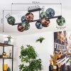 Ripoll Plafondlamp, Kogellampje Blauw, Groen, Koperkleurig, 10-lichts