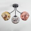 Ripoll Plafondlamp, Kogellampje Chroom, Goud, Koperkleurig, Rookkleurig, 3-lichts