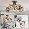 Ripoll Plafondlamp, Kogellampje Amber, Duidelijk, Rookkleurig, 7-lichts