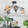 Ripoll Plafondlamp, Kogellampje Amber, Duidelijk, Rookkleurig, 7-lichts