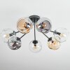 Ripoll Plafondlamp, Kogellampje Amber, Duidelijk, Rookkleurig, 7-lichts