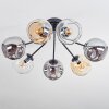 Ripoll Plafondlamp, Kogellampje Amber, Duidelijk, Rookkleurig, 7-lichts