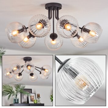 Koyoto Plafondlamp, Kogellampje 82 cm Duidelijk, 7-lichts