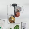 Ripoll Plafondlamp, Kogellampje Goud, Koperkleurig, Rookkleurig, 4-lichts