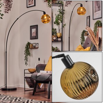 Ripoll Staande lamp, Booglampen Zwart, 1-licht