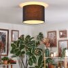Bassagoda Plafondlamp Zwart, Wit, 1-licht