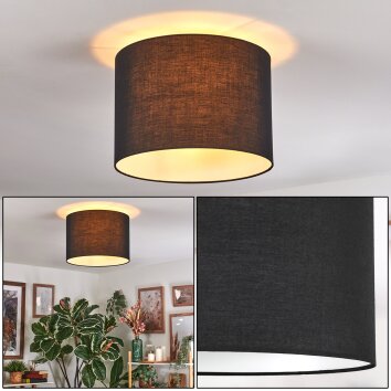 Bassagoda Plafondlamp Zwart, Wit, 1-licht Bassagoda Plafondlamp Zwart, Wit, 1-licht