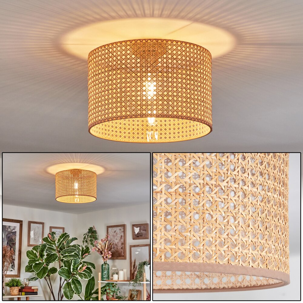 Barcos Plafondlamp Bruin, Natuurlijke kleuren, 1-licht main product photo