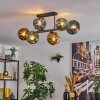 Ripoll Plafondlamp, Kogellampje Blauw, Goud, Groen, 6-lichts