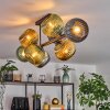 Koyoto Plafondlamp, Kogellampje Blauw, Goud, Groen, 8-lichts