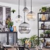 Koyoto Hanglamp, Kogellampje, Cluster hanglamp Amber, Duidelijk, Rookkleurig, 4-lichts