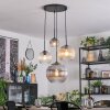 Koyoto Hanglamp, Kogellampje, Cluster hanglamp Amber, Duidelijk, Rookkleurig, 4-lichts