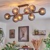 Koyoto Plafondlamp, Kogellampje Rookkleurig, 8-lichts