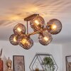 Koyoto Plafondlamp, Kogellampje Rookkleurig, 8-lichts