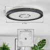 Simonstorp Plafondlamp, Paneel LED Zwart, Wit, 1-licht