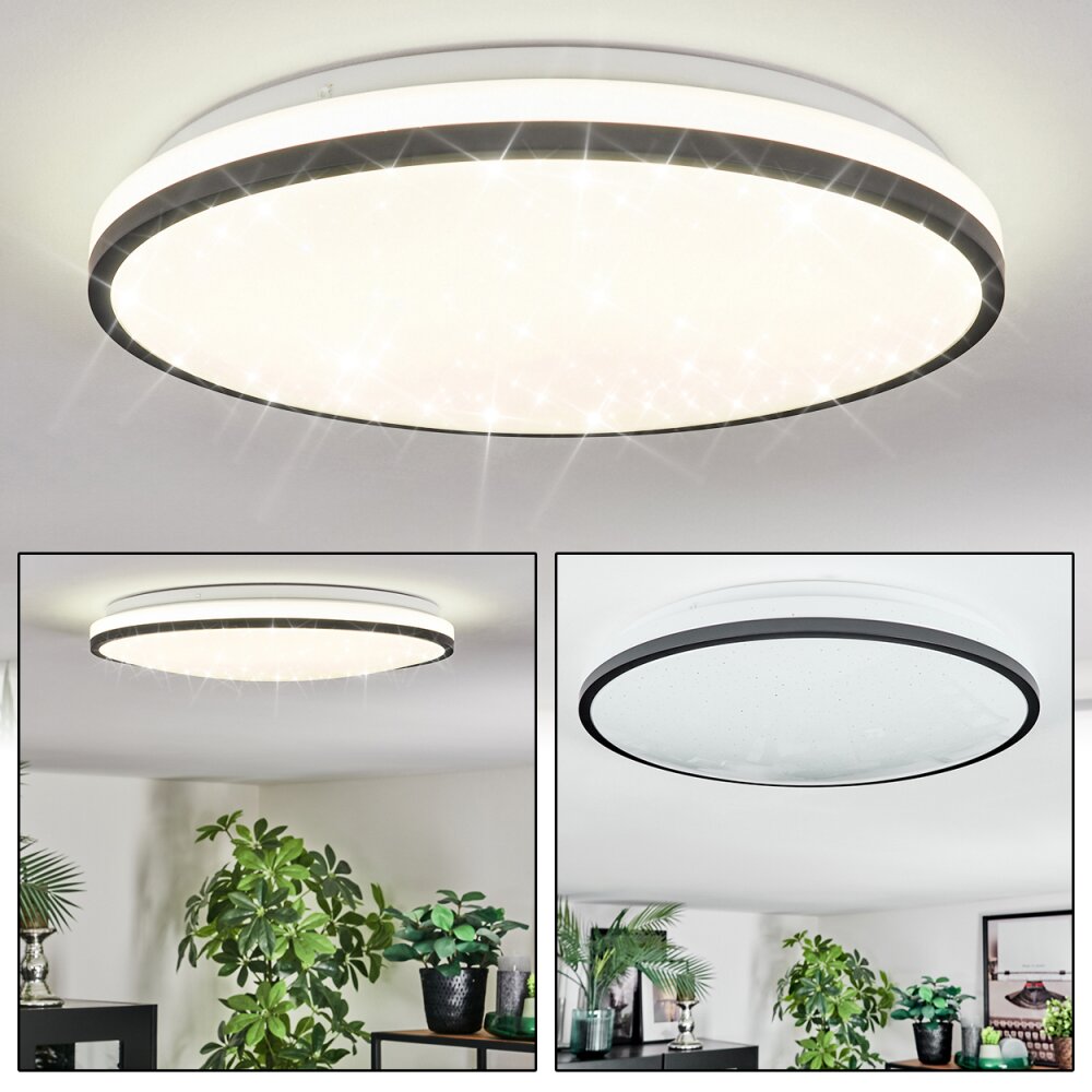 Onara Plafondlamp, Paneel LED Zwart, Wit, 1-licht main product photo
