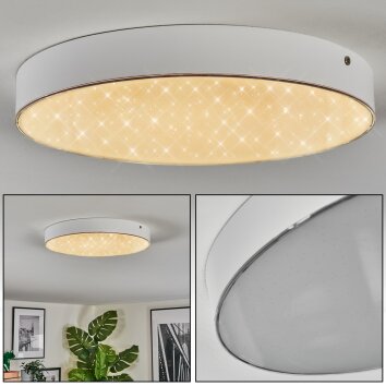 Elmar Plafondlamp, Paneel LED Wit, 1-licht