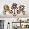 Ripoll Plafondlamp, Kogellampje Goud, Duidelijk, Koperkleurig, Rookkleurig, 10-lichts