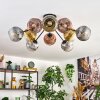 Ripoll Plafondlamp, Kogellampje Goud, Duidelijk, Koperkleurig, Rookkleurig, 10-lichts