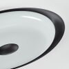 Goran Plafondlamp, Paneel LED Zwart, Wit, 1-licht, Afstandsbediening