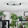 Goran Plafondlamp, Paneel LED Zwart, Wit, 1-licht, Afstandsbediening