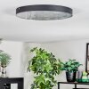 Elmar Plafondlamp, Paneel LED Zwart, 1-licht