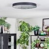 Elmar Plafondlamp, Paneel LED Zwart, 1-licht